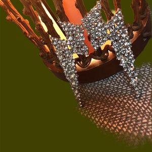 Bolt crystal earrings